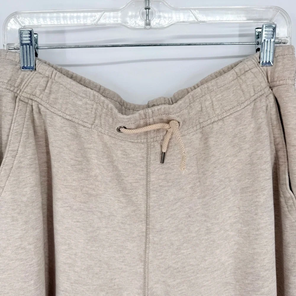 J. Crew Relaxed French Terry Sweatpant Beige Size M Loungewear Comfy Cozy Travel